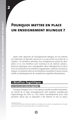 L'enseignement en classe bilingue