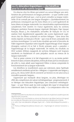 L'enseignement en classe bilingue