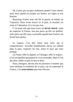 L'Étranger - La France, notre devoir de respect