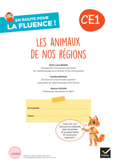 En route pour la fluence ! CE1 - Les animaux de nos régions - Ed. 2026 - Cahier élève