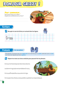 Cahier de vacances Grizzy et les lemmings - CP vers le CE1