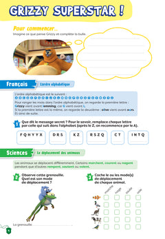 Cahier de vacances Grizzy et les lemmings - CE1  vers le CE2