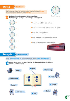 Cahier de vacances Grizzy et les lemmings - CE1  vers le CE2