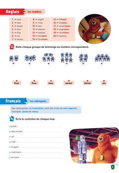 Cahier de vacances Grizzy et les lemmings - CM1 vers le CM2