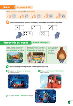 Cahier de vacances Grizzy et les lemmings - GS vers le CP