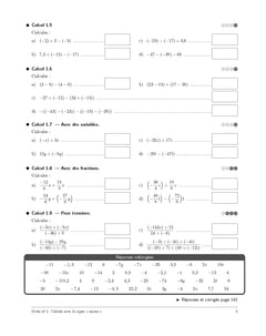 Cahier de calcul en maths Seconde