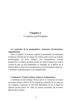 Violences conjugales physiques et psychologiques