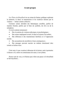 Les Fleurs du Brouillard - Tome I