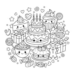 Coloriages kawaï food