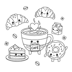Coloriages kawaï food