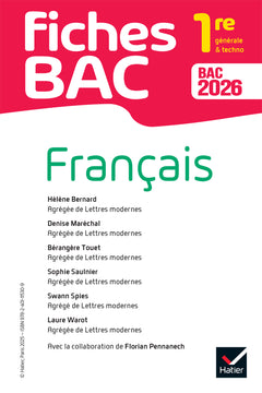 Fiches bac - Français 1re générale & techno Bac 2026