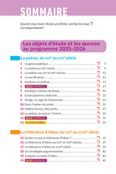 Fiches bac - Français 1re générale & techno Bac 2026
