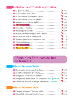Fiches bac - Français 1re générale & techno Bac 2026