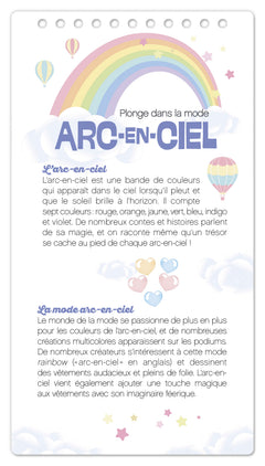 Carnet créatif Mode Academy Arc-en-ciel (avec un bracelet) NE