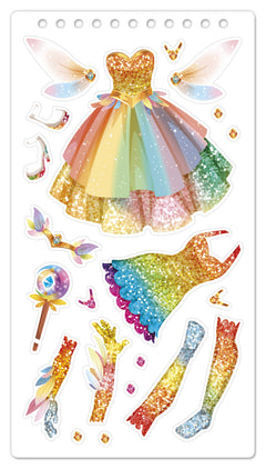 Carnet créatif Mode Academy Arc-en-ciel (avec un bracelet) NE