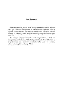 La Constitution nigérienne du 25 novembre 2010