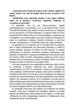 La Constitution nigérienne du 25 novembre 2010