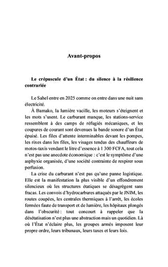 L'extrémisme violent au Sahel
