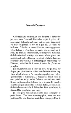 Sous le vent de l'exil, je me suis relevée !