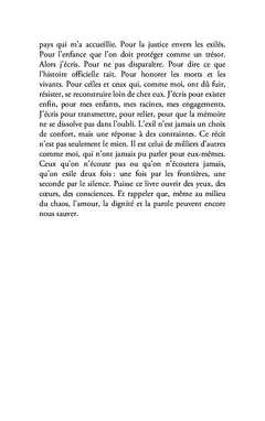 Sous le vent de l'exil, je me suis relevée !