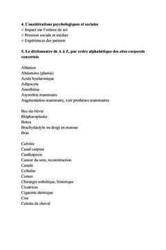 Dictionnaire pratique de la chirurgie esthétique