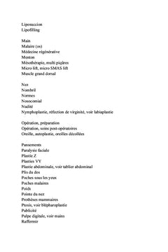 Dictionnaire pratique de la chirurgie esthétique