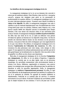 L'art de formuler sa stratégie de vie gagnante