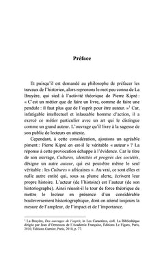 Cultures, identités et progrès des sociétés
