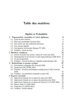 Maths sujets portant sur le programme de 1re année, Annales corrigées, MPSI-MP2I-PCSI-PTSI