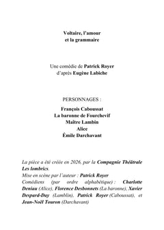 Voltaire, l'amour et la grammaire