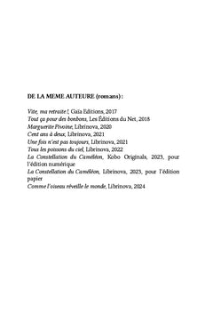 L'Écrivaine du Café des Arts
