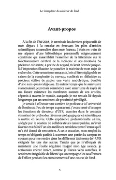 Le Complexe du coureur de fond
