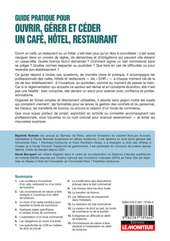 Guide pratique pour ouvrir, gérer et céder un café, hôtel, restaurant
