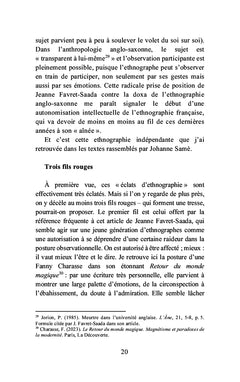 Éclats d'ethnographie