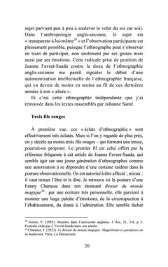 Éclats d'ethnographie