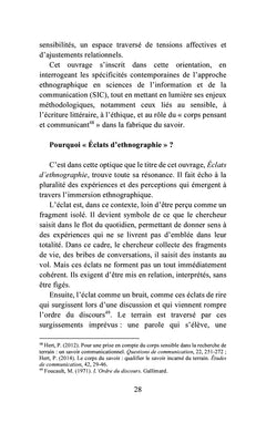 Éclats d'ethnographie