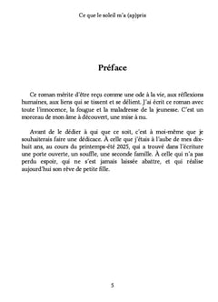 Ce que le soleil m'a (ap)pris