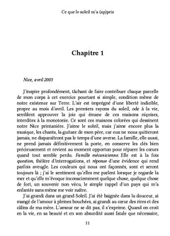 Ce que le soleil m'a (ap)pris