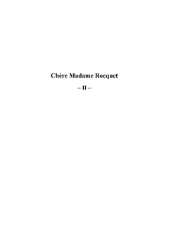 Chère Madame Rocquet... et autres nouvelles