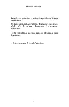 Retrouver l'équilibre
