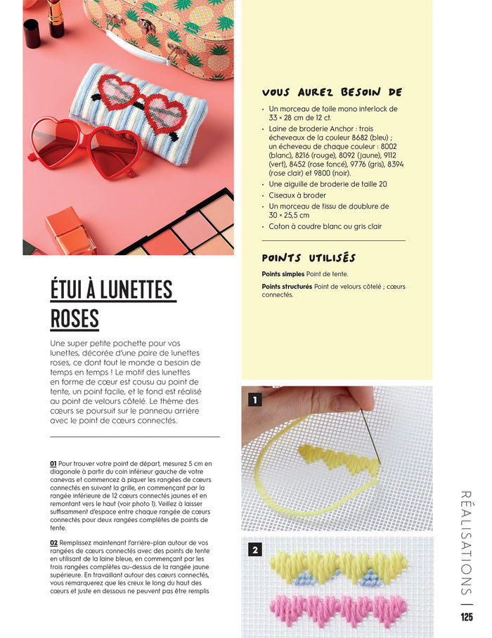 Broderie sur canevas - Un broderie de points contemporains