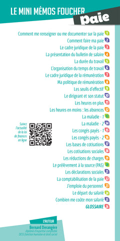 Les mini memos Foucher -  Paie - 9e édition - Révision