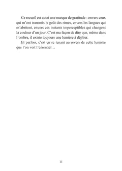 Au revers de la lumière