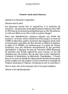 (Équilibres) fragiles