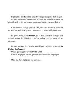 Djinn Golo et la Colline des Secrets - Tome I : Les Gardiens de la Mémoire