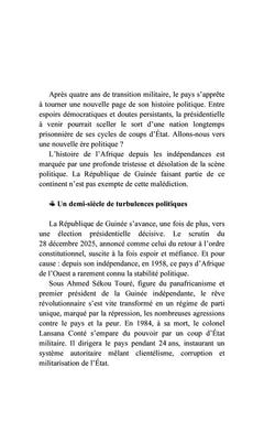 Guinée 2025 : élection, légitimité et pouvoir