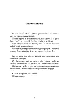 Dictionnaire sensible des états intérieurs