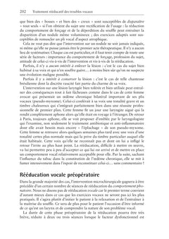 Traitement rééducatif des troubles vocaux