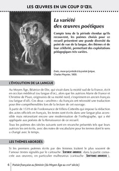 BiblioLycée - Poésie française au féminin du Moyen Âge au XVIIIe siècle