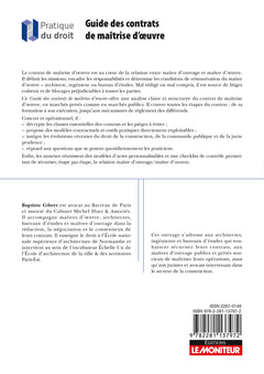 Guide des contrats de maîtrise d'oeuvre